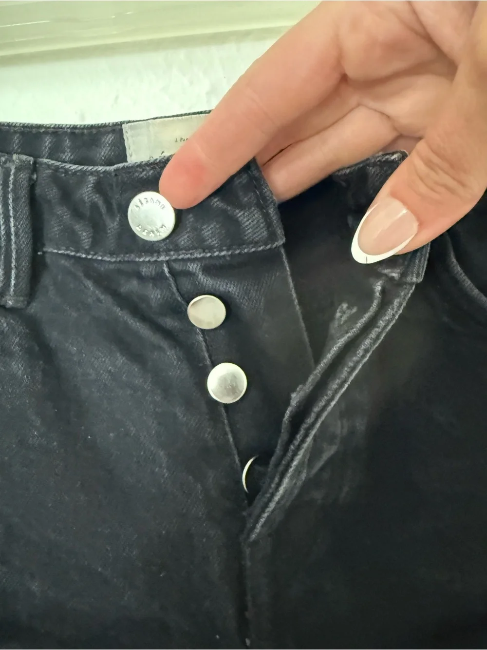 Sezane Niels Cuffed Denim Shorts Sz 36 / US 4